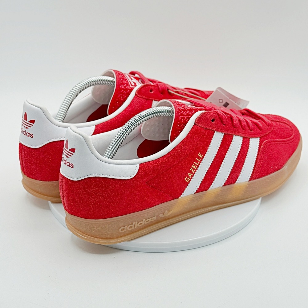 Adidas Gazelle Indoor Shoes Size 9.5 Mens Better Scarlet White Gum JI2063, NEW - Picture 12 of 13